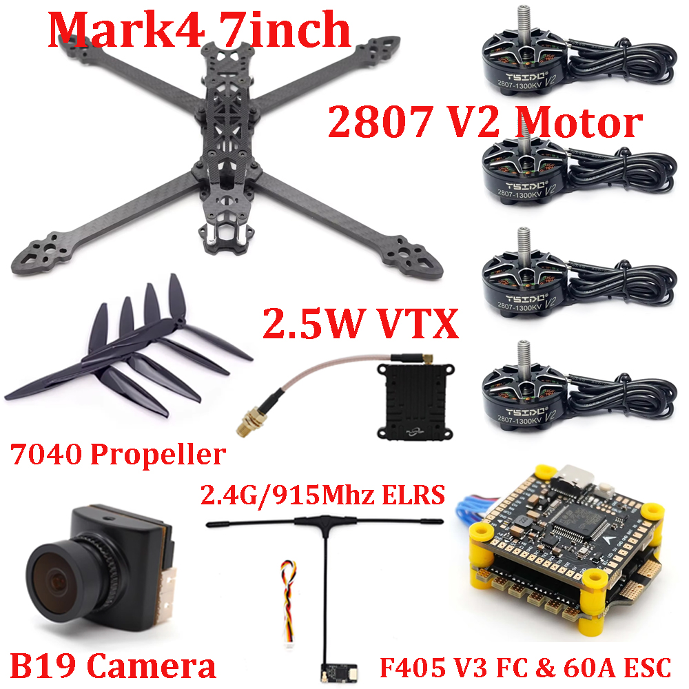 Drone Kit Build Yourself - Mark4 7 inç Çerçeve Kiti F405